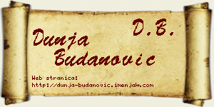 Dunja Budanović vizit kartica